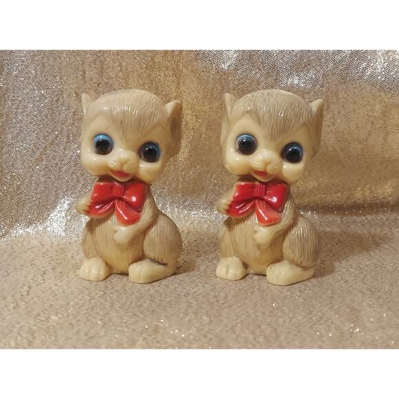 Vintage Napco Salt Pepper Shakers Set Mouse Mice Celluloid Kitschy Kitchen MCM - Picture 1 of 7